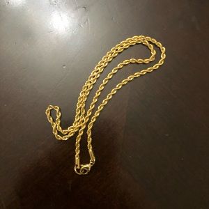 14k gold plated layered chain .